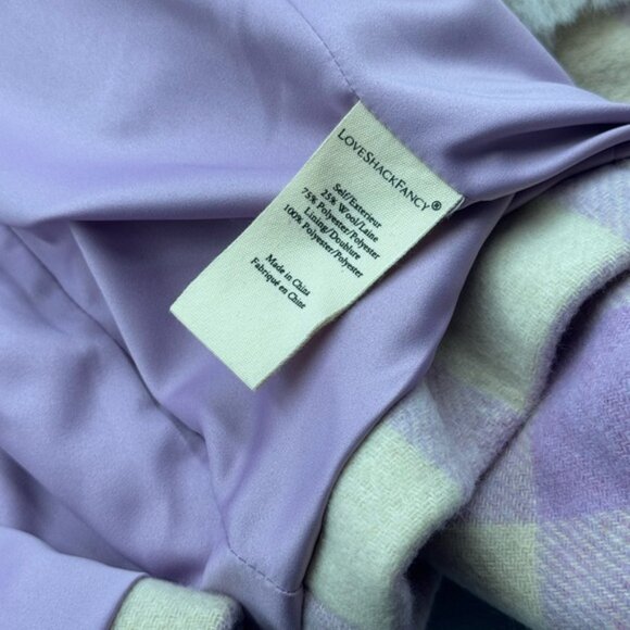 🆕 LOVESHACKFANCY 🧿 NWOT Dumont Faux Fur Collared Jacket, Lavender - Sz XS - Picture 15 of 16